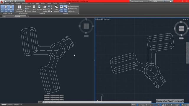 Autocad Tutorial 16 - Viewports (Greek) смотреть онлайн
