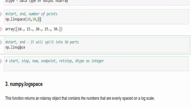 Machine Learning Tutorial Python NumPy : 5. Array Creation using Numerical Range смотреть онлайн