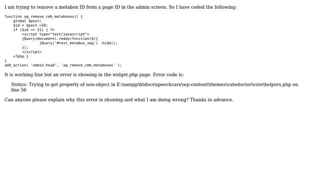 Wordpress: Error showing in current page id in wordpress admin смотреть онлайн