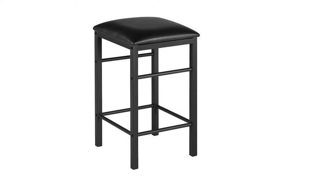 VECELO Faux Marble Dining 3-Pieces High/Pub Table Set with 2 Bar Stools смотреть онлайн