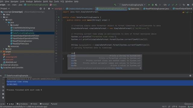 Formatting date in java - Simple date formatting with source code смотреть онлайн