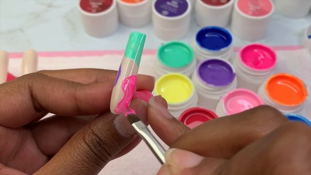 Saviland 36 Color Gel Paint Kit | Multicolor Abstract Nail Art | Tutorial For Beginners смотреть онлайн