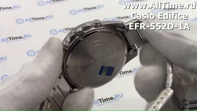 Обзор. Мужские наручные часы Casio Edifice EFR-552D-1A с хронографом смотреть онлайн