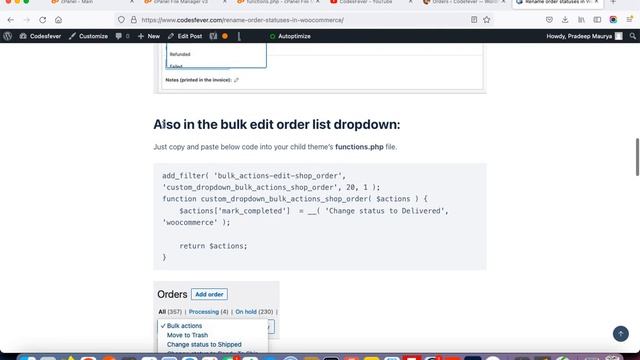 Rename order status in Woocommerce | Codesfever смотреть онлайн
