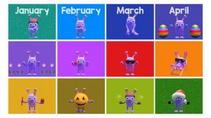 English Months of the Year Song | 12 Months of the Year Song | Tiny Tunes