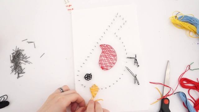 Птичка в стиле Стринг Арт смотреть онлайн