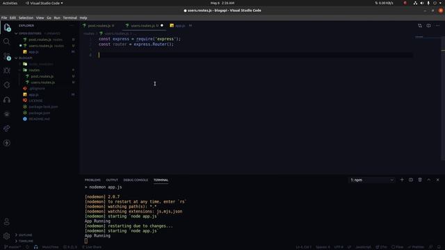 Setup Router & Handle Errors | NodeJS Blog API смотреть онлайн