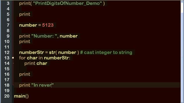 print digits of number in python ? смотреть онлайн