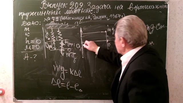 выпуск 209.задача на вертикальный пружинный маятник. смотреть онлайн