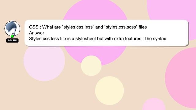 CSS : What are `styles.css.less` and `styles.css.scss` files смотреть онлайн