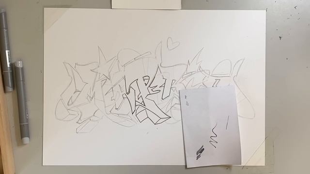 Real time GRAFFITI SKETCH on PAPER painting with helpful VOICE OVER смотреть онлайн