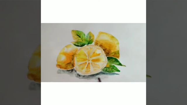 Лимон акварелью для начинающих смотреть онлайн