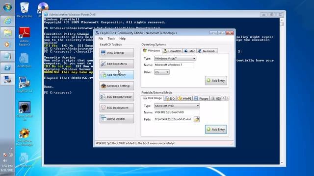 Part 11: Prepare Windows 2008 R2 SP1 VHD to boot from windows 7 смотреть онлайн