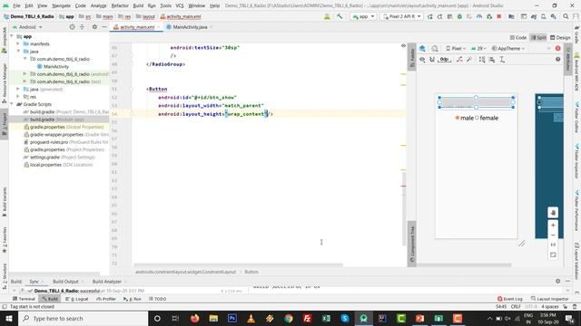 Android TBL Java Task 6 | Change He/She from Gender | RadioGroup | Radio Button | Android Tutorial смотреть онлайн