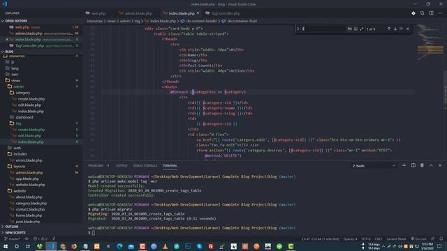 Post Tag CRUD (Part 8) - Laravel Blog Development Bangla Tutorial смотреть онлайн