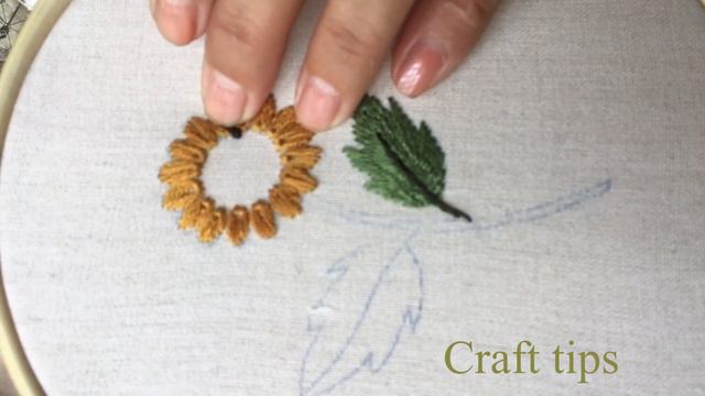 Craft tips- Beautiful flower embroidery art-Gerbera-Sun Flower смотреть онлайн