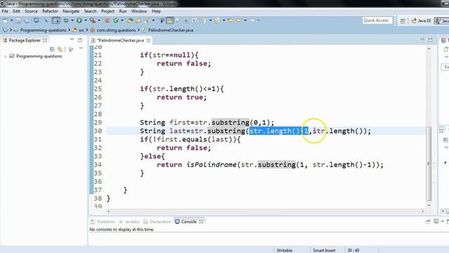 #8 : How to check PALINDROME string using recursion | Java Coding interview for Automation testers смотреть онлайн