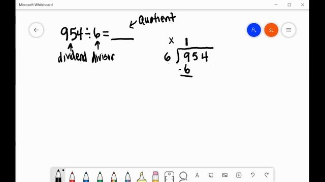 Long Division 954/6= смотреть онлайн