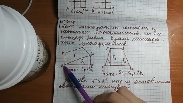 Понятие площади многоугольника. 8 класс. Геометрия. смотреть онлайн