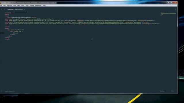 Bootstrap Responsive & Glyphicons смотреть онлайн