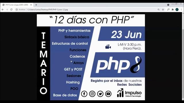 PHP 8.0 - Día 00: Temario "12 días con PHP" смотреть онлайн