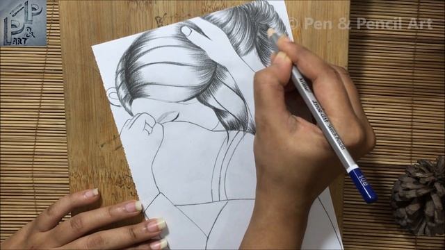 Valentines Day Drawing // How to draw a romantic couple cuddling // Easy pencil sketch смотреть онлайн