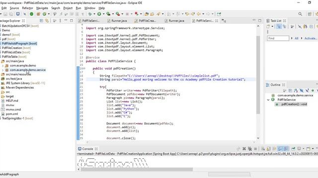 How to add list and table into pdf file in spring boot application using iText Library. смотреть онлайн