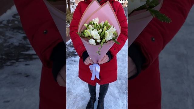 11 белых фрезий #цветымосква смотреть онлайн