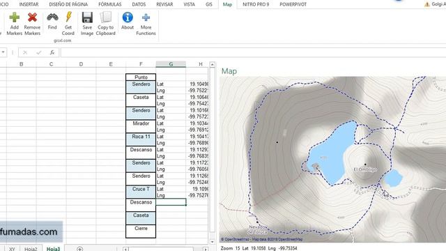 Coordenadas geográficas/UTM y Mapa en Excel смотреть онлайн