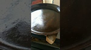 реставрация чугунной сковородки. обжиг