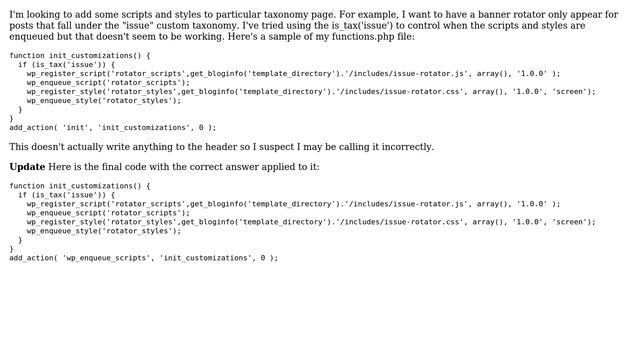 Wordpress: Custom Taxonomy-specific JavaScript смотреть онлайн