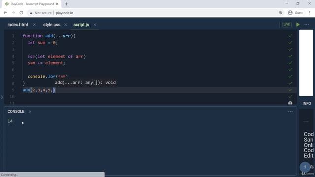 Rest operator in javascript смотреть онлайн