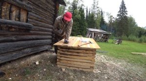 Заехал знакомый рыбак. Достроил будку. 3 серия. _Поход БУДКА ДЛЯ ТУЛАНА_.mp4
