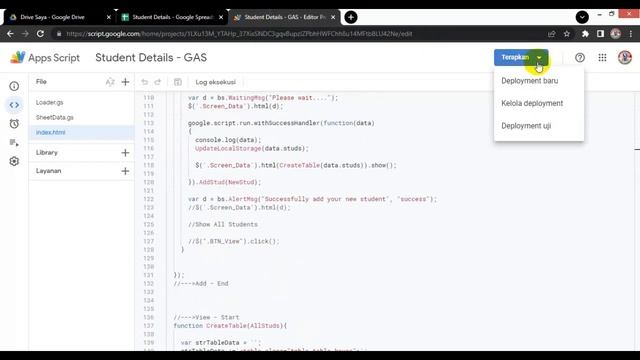 WEB APP Google Sheets | CRUD GAS - Student Details смотреть онлайн