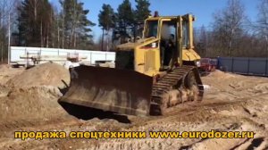 Планировочный бульдозер КАТ Д5 в работе / Bulldozer CAT D5N