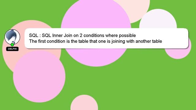 SQL : SQL Inner Join on 2 conditions where possible смотреть онлайн