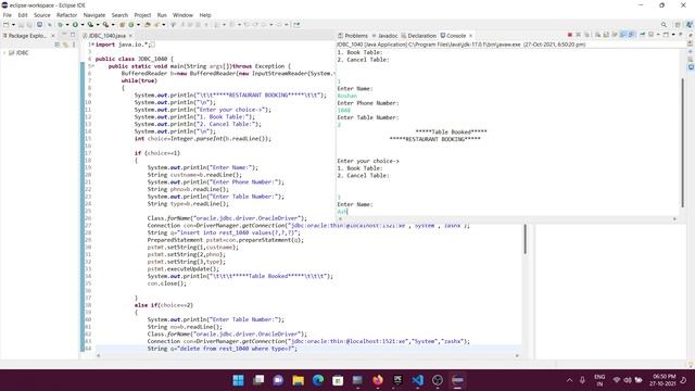 JAVA DATABASE CONNECTIVITY | EX 10 смотреть онлайн