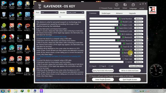 ILAVENDER OS Key DFU Mode Tool for iPhoneiPad Free Download NAND Hard Disk Reading Write Tool 2022