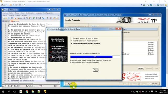 Instalación de Base de datos Oracle 11g R2 en Windows смотреть онлайн