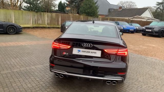 2019/68 AUDI S3 QUATTRO 2.0 TFSI S TRONIC IN BRILLIANT BLACK WITH HALF BLACK LEATHER INTERIOR смотреть онлайн