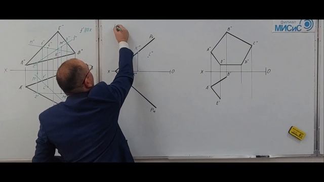 Построение недостающей проекции плоскости. Принадлежность прямой к плоскости смотреть онлайн