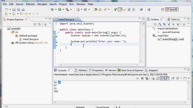 Java Programming - 4 - User Input with the Scanner Class смотреть онлайн