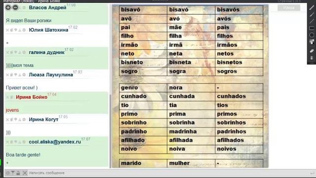 Португальский язык. Семья смотреть онлайн