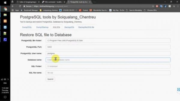 Import SQL Backup Database to PostgreSQL - PostgreSQL tools by Soiqualang_Chentreu