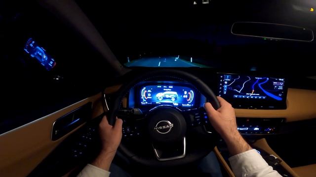 NISSAN X-TRAIL 2023 - night POV test drive (PURE DRIVING) e-POWER e-40RCE смотреть онлайн