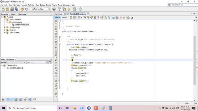 Ejercicio #51 de Java-Capturar un número, y que se muestre en pantalla cuántas cifras tiene. смотреть онлайн