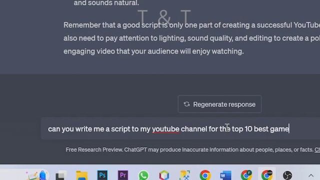Lets write a script using ChatGPT easily ? | T & T #ai #tandt смотреть онлайн