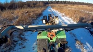 На дизельном мотоблоке за дрова дровами, Часть 1