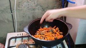 Узбекский плов из риса Лазер.