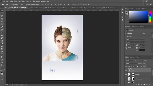 Face App Poster Design Tutorial | Photoshop Tutorial #trending #viral #2023 смотреть онлайн